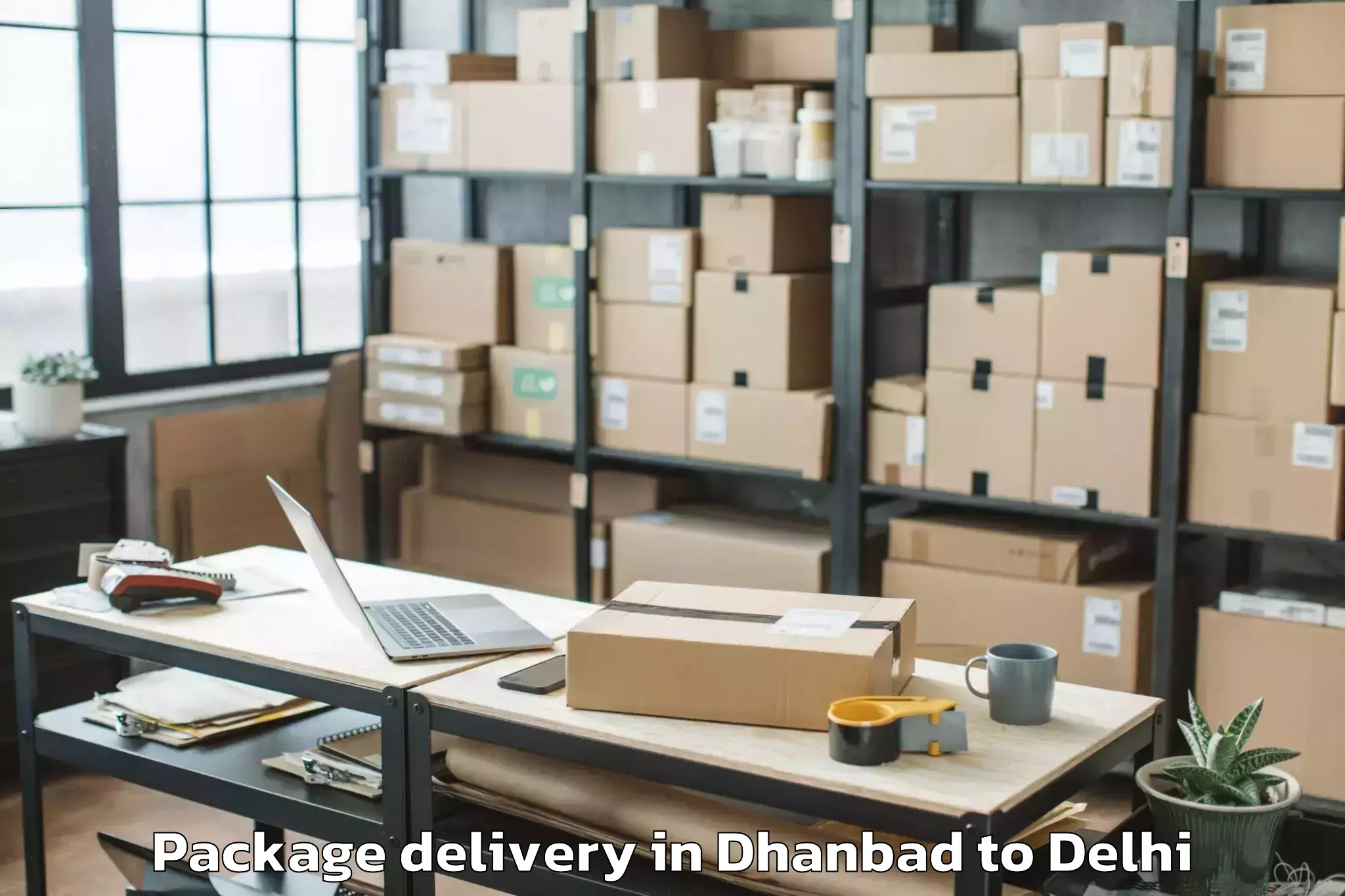 Dhanbad to Sansad Marg Package Delivery Booking